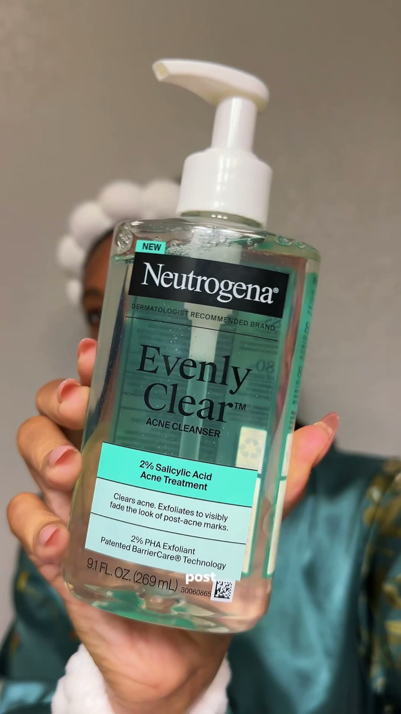 Neutrogena Evenly Clear skincare video thumbnail